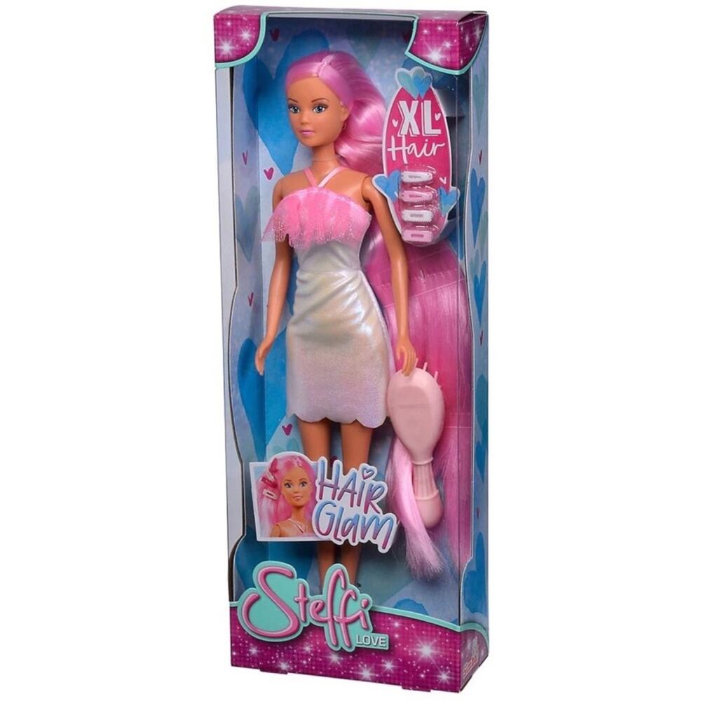 Steffi Love Hair Glam XL Pink Hair Doll Brush & Hair Clippers